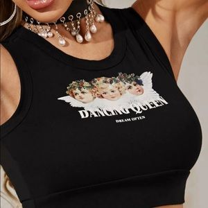 Cherub angel crop top